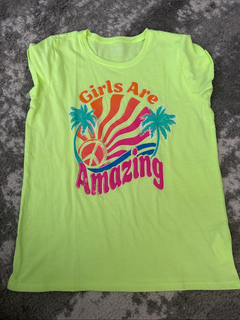 The Childrens Place & Old Navy Lot of 6 Neon T Shirts 10/12 Large - Picture 2 of 12